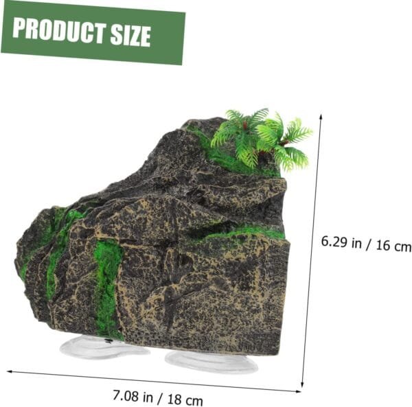 Yardwe 3 Piezas Casa Escondite Plataforma Decorativa para Tomar El Sol Hábitat De Tortuga Decoración De Pecera Suelo De Reptil Accesorios De Peces para Tanque Rampa para Tortugas Resina - Image 4