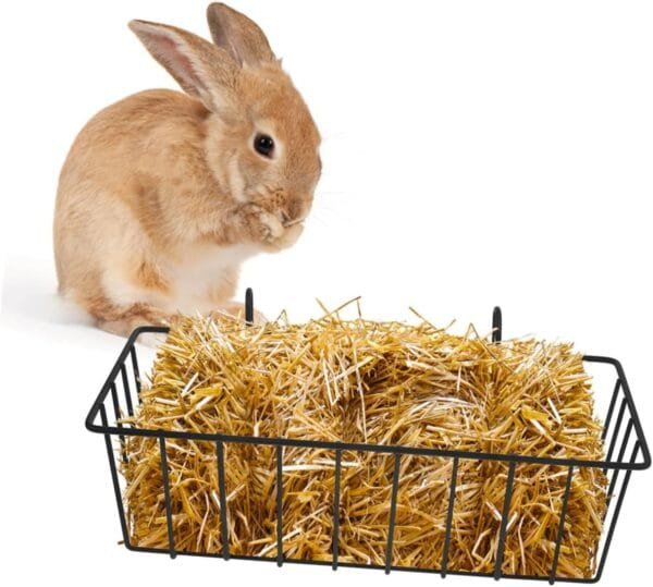 9 Piezas Estante de heno de Conejo dispensador de heno para Conejos Estante de heno de Jaula de Conejo Pesebre de Conejo alimentador doméstico Titular de Conejo Forjado Yardwe - Image 7