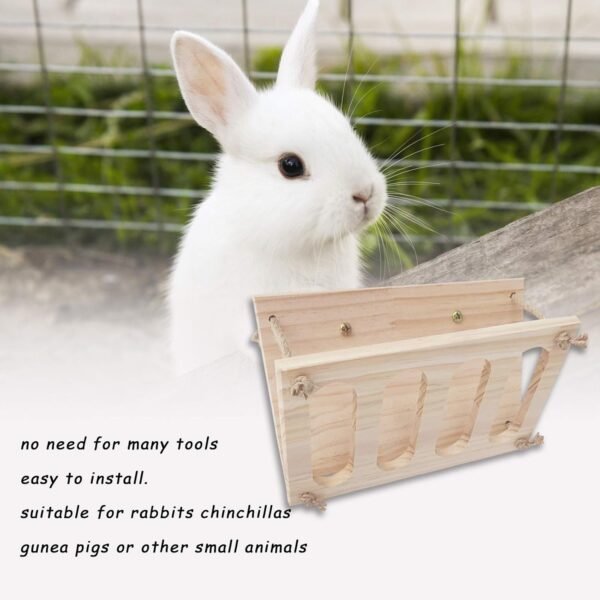 Comedero de heno para Conejos Alimentador de Heno para Conejo Plegable Estante de Alimentación de Hierba Estante de Heno Fijo Dispensador de Heno Accesorios de Jaula para Hámster Chinchilla Animales - Image 3