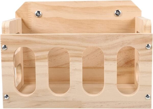 Comedero de heno para conejo, alimentador de heno de madera, conejito contenedor alimentador de madera para conejo, conejito comedor heno conejillo de indias chinchilla hámster alimentador
