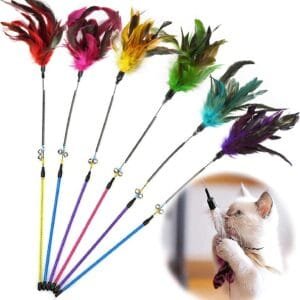 Juguete Gato Pluma,Plumas Gato,Para Gato Jugar Solo Juguetes Interior Gatitos
