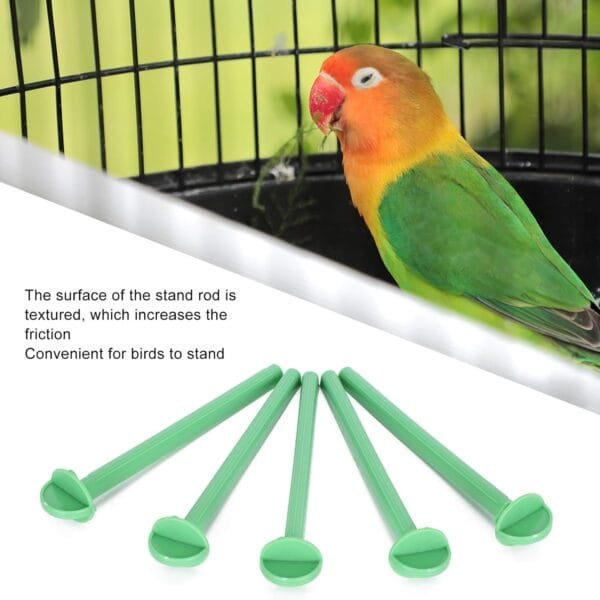 Kuuleyn 50 Perchas para jaulas de pájaros pequeñas, Soporte de plástico, Jaula para pájaros, Perchas para pájaros, pinzón Canario, Periquito, Jaula, Accesorio para Jaula de Barra - Image 5