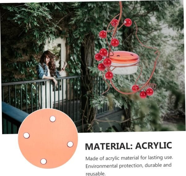 YARNOW Comedero para Colibríes Puertos De Alimentación para Comedero para Pájaros Comederos para Pájaros Pinzones Comedero Exterior para Pájaros Suministros De Cría Comida De Pajaro Metal - Image 2