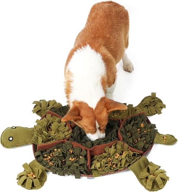 Btgghytr Juguete de peluche para perros, tapete de peluche para olfatear con tortuga, juguete interactivo para masticar, alivia el estrés y mejora la salud - Image 9