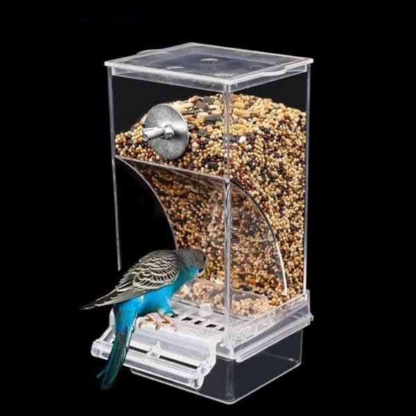 Pjeghbvop Comederos colgantes para pájaros para jaula, contenedor automático de alimentos con para periquitos, cacatúas, conure, comida para pájaros para jaula exterior - Image 7