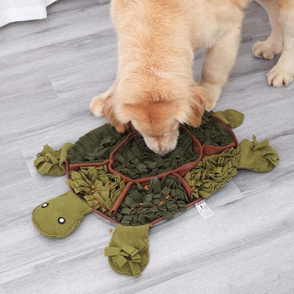 Btgghytr Juguete de peluche para perros, tapete de peluche para olfatear con tortuga, juguete interactivo para masticar, alivia el estrés y mejora la salud - Image 6