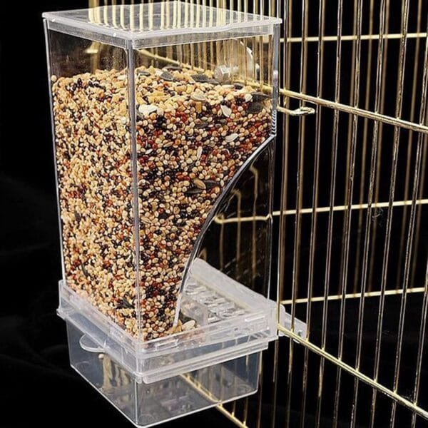 Pjeghbvop Comederos colgantes para pájaros para jaula, contenedor automático de alimentos con para periquitos, cacatúas, conure, comida para pájaros para jaula exterior - Image 6