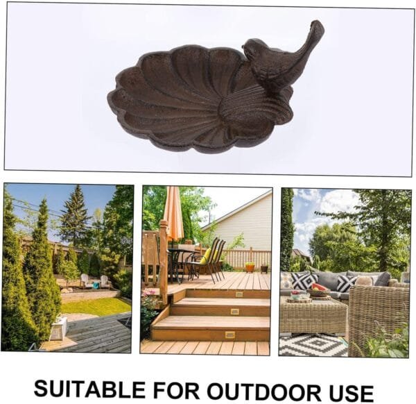 STOBAZA Comedero para Pájaros De Forjado Comedero para Pájaros Silvestres Decoración De Jardín Decoración De Ardilla Contenedor De Comida para Pájaros Bandejas De Comida Ventana - Image 8