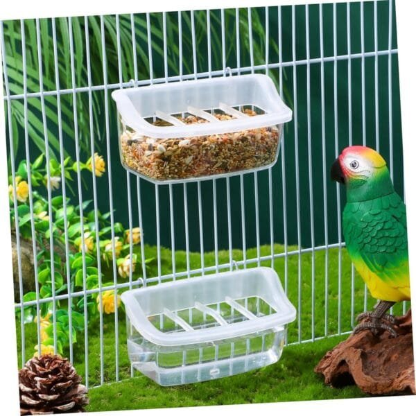 BESPORTBLE 2 Piezas Dispensador De Agua para Pájaros Comederos para Pájaros Delicados para Exteriores Dispensador De Comida Pinzón El Plastico Caja De Comida para Pájaros El Pájaro - Image 2