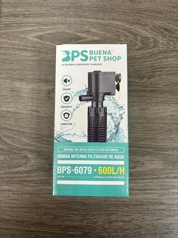 BPS Bomba Sumergible para Acuario con Filtro 6W 600L/H Bomba de Agua Filtrador Tanque para Pecera Estanque Hidropónico 16x8 cm BPS-6079 - Image 9
