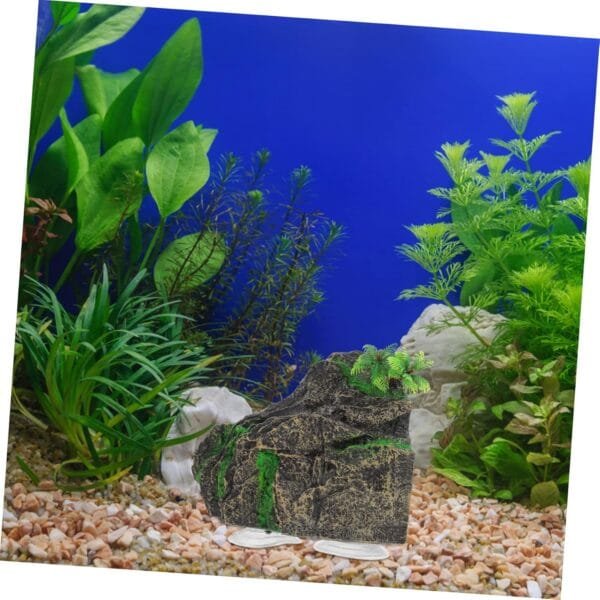 HAPINARY Casa Escondite Terrarios De Reptiles Plataforma Tortuga Plataformas De Tortugas De Escritorio Rampa De Tortuga Tanque Accesorios para Mascotas Hábitat De Tortuga Pecera Resina - Image 2