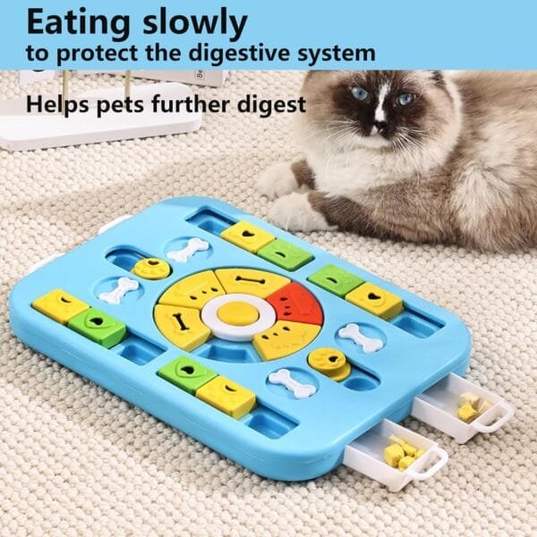AONAT Juguete Interactivo Inteligente para Gatos, Juguete Dispensador de Comida para Gatos,Juguetes para Gatos Inteligentes para Entrenamiento de Coeficiente Intelectual y Estimulación Cerebral - Image 3