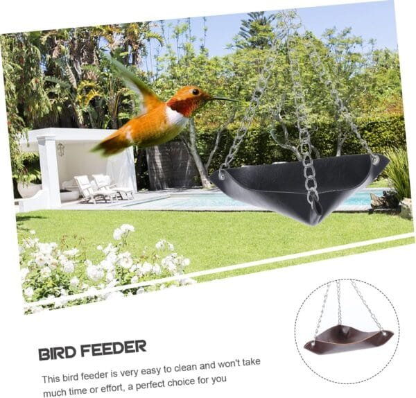 Kisangel Comedero para Colibríes Contenedor De Comida para Pájaros Comedero De Plataforma para Pájaros Dispensador De Pájaros Al Aire Comederos para Pájaros Cuero Ave Silvestre Loro - Image 4