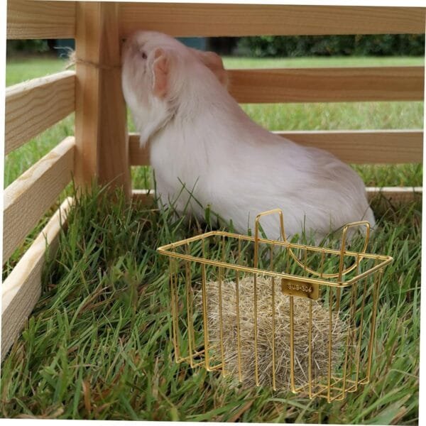 BESPORTBLE Alimentador De Heno Comederos para Conejitos Poseedor Soporte para Colgar Comedero para Conejos Titular De Conejito Comederos para Conejos Estante Acero Inoxidable - Image 4