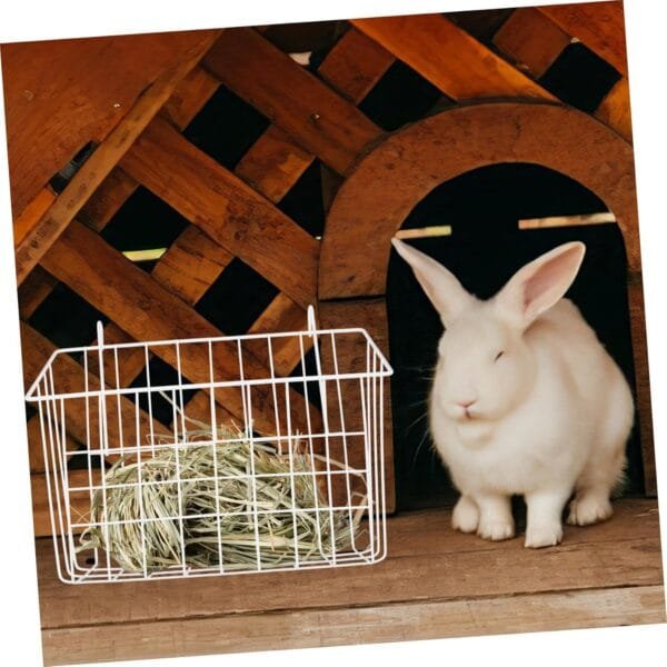 HAPINARY Alimentador De Conejos Heno De Conejillo De Indias Soporte para Conejos Soporte De Hierro Accesorios para Hámster Alimentador De Jaula De Conejo Alimentador De Animales - Image 2