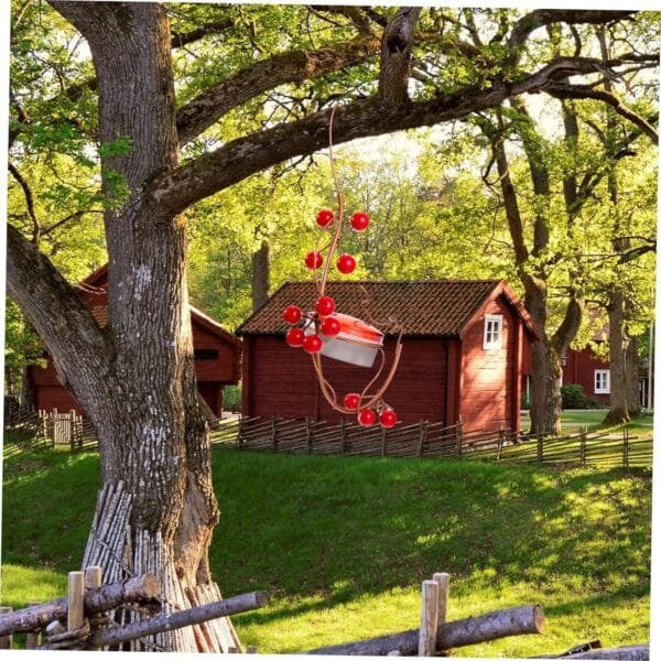 Happyyami Comedero para Colibríes Contenedor De Comida para Pájaros Colgante Comida para Pájaros Al Aire Libre Cacatúa Pájaros Decorativos El Plastico Rojo Prueba De Fugas Pájaro del Árbol - Image 9