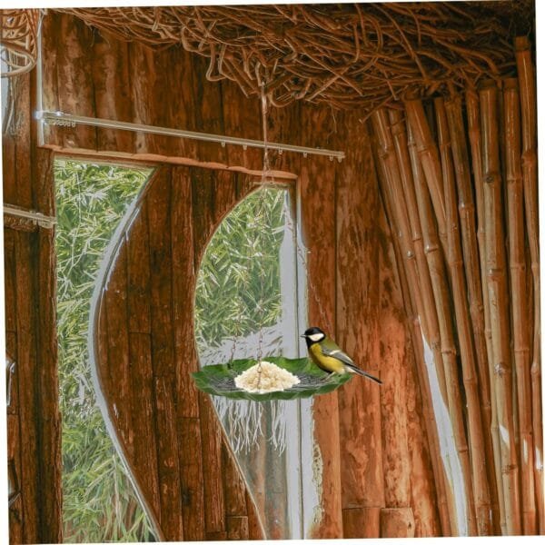 Yardwe Alimentador De Pájaros Colgante Alimentador De Loros Contenedor De Comida De Pájaro Alimentador De Pájaros Colgante Jardín Contenedor De Pájaros Alimentador De Jaula De Pájaros - Image 6