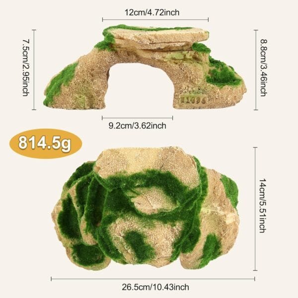 Micvtve Plataforma para Tomar el para Tortugas CéSped Plataforma para Tomar el para Descansar para Tortugas, Rampa Tortuga de Hierba de SimulacióN para Tanque de Tortugas, Reptil M - Image 6