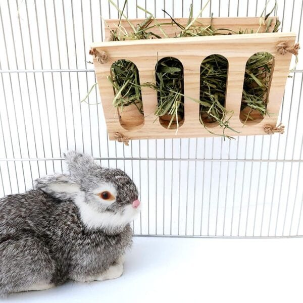 Comedero de heno para Conejos Alimentador de Heno para Conejo Plegable Estante de Alimentación de Hierba Estante de Heno Fijo Dispensador de Heno Accesorios de Jaula para Hámster Chinchilla Animales - Image 5