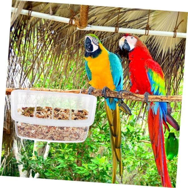BESPORTBLE 2 Piezas Dispensador De Agua para Pájaros Comederos para Pájaros Delicados para Exteriores Dispensador De Comida Pinzón El Plastico Caja De Comida para Pájaros El Pájaro - Image 4