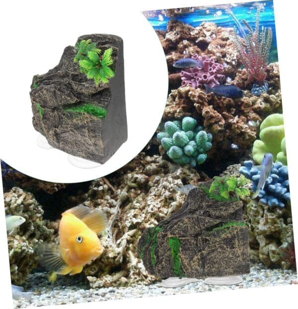 Yardwe 3 Piezas Casa Escondite Plataforma Decorativa para Tomar El Sol Hábitat De Tortuga Decoración De Pecera Suelo De Reptil Accesorios De Peces para Tanque Rampa para Tortugas Resina - Image 9