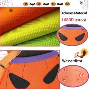 Comedero para conejos para la jaula, accesorios para conejos, heno, bolsa de heno de Todos los Santos para cobayas, bolsa de heno (calabaza)