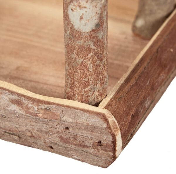 Relaxdays Comedero para pájaros de Madera, para Colgar, 19 x 22 x 16,5 cm, para jardín, comedero para pájaros pequeños, Color Natural - Image 8
