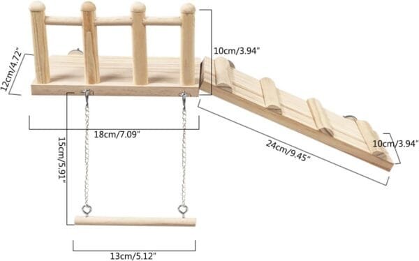 Eladcncmc Jaula para pájaros, percha, soporte para plataforma de esquina, parque de pájaros, accesorios para jaula para pequeños hámsters de mascotas, tórtolas, cacatúas - Image 3