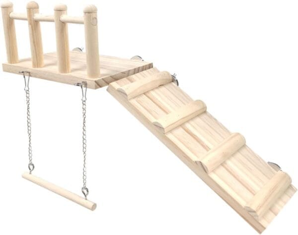 Eladcncmc Jaula para pájaros, percha, soporte para plataforma de esquina, parque de pájaros, accesorios para jaula para pequeños hámsters de mascotas, tórtolas, cacatúas - Image 6