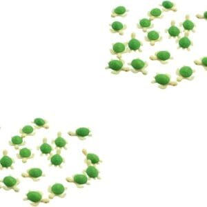 YARNOW 40 Piezas Micro Paisaje Tortuga Pequeñas Tortugas Marinas Pequeños Patos De Goma para Tanques De Tortugas Estatua De Tortuga En Miniatura Juguete Resina Vidrio