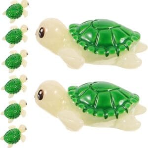 YARNOW 8 Piezas Juguetes De Tortugas Adorno De Animal Marino Falso Decoración De Pecera Animal Marino Decorativo Miniaturas De Tortugas Marinas Decoración del Tanque Resina Tortuga Marina
