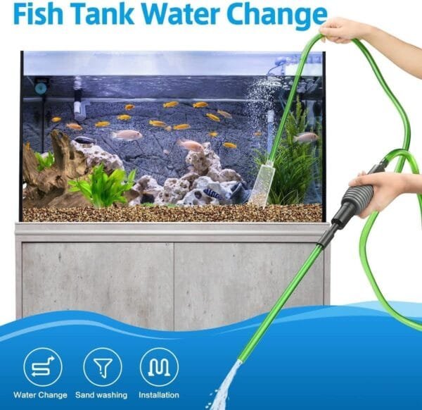 Noosverl Sifonador Acuario para Cambio de Agua, Sifonador de Agua, bomba de cambio de agua para tanque de peces, Limpiador de acuario & peceras & grava - Image 2