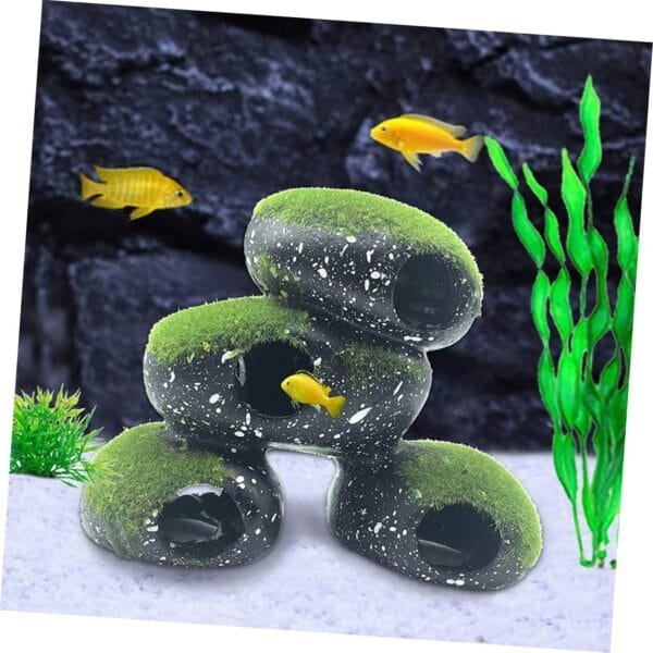 Yardwe 3 Piezas Tanque De Cría De Peces y Camarones Juguete De Tortuga Marina Interior De Mujer Rana De Juguete Musgo De Terrario Lagarto Soporte De Pecera Flocado Cíclidos - Image 8