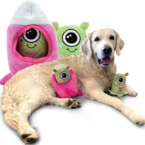 Kenuak® Juguetes para Perros Grandes y Pequeños Espaciales, Set Peluche Perro, Juguete Perro Indestructible, Juegos para Perros Interactivos, Juguete Perro Chirriante, Juguetes Perro Resistentes