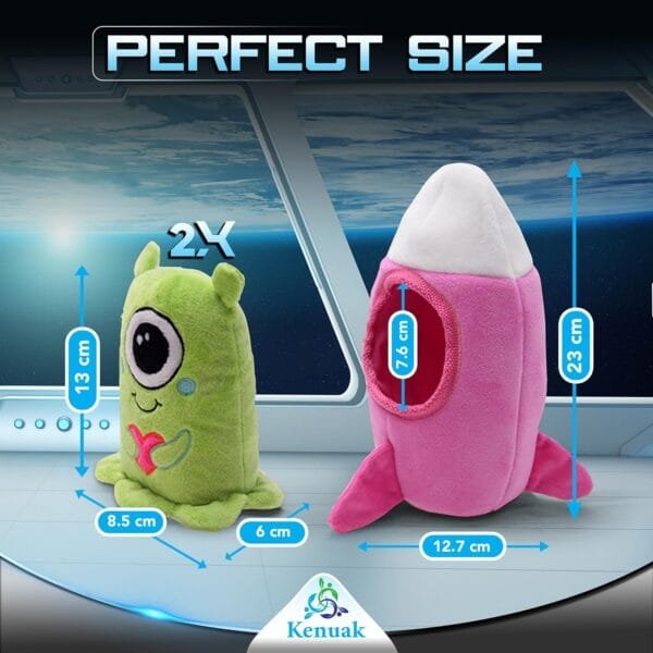 Kenuak® Juguetes para Perros Grandes y Pequeños Espaciales, Set Peluche Perro, Juguete Perro Indestructible, Juegos para Perros Interactivos, Juguete Perro Chirriante, Juguetes Perro Resistentes - Image 3