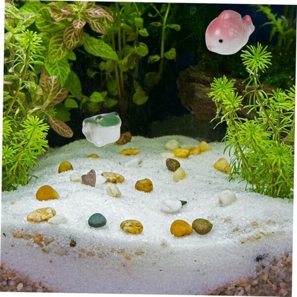 Yardwe 3 Piezas Bola Flotante de cerámica Juguetes para niños Mini Tortugas Accesorios para peceras Planta Criatura acuática Flotante Decoraciones flotantes Artificial pez Flotante Viva - Image 8
