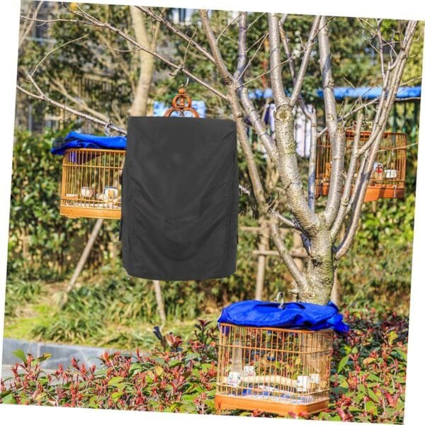 Yardwe 4 Piezas Jaula De Pájaros Protector De Jaula Cubierta De Jaula De Loro Cubiertas De Jaulas De Pájaros Accesorios para Jaulas De Pájaros Red para Jaula De Loros Poliéster Black - Image 3